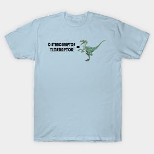 Velociraptor Math - Funny Dinosaur Velocity Formula T-Shirt